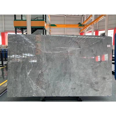 Silbergrauer silberner Nerzmarmor